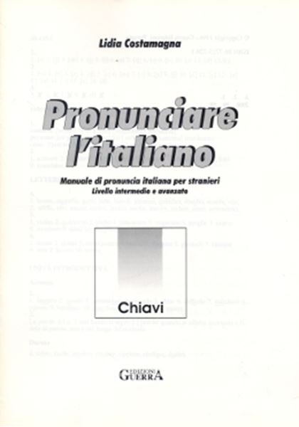 Picture of PRONUNCIARE L´ITALIANO - CHIAVI