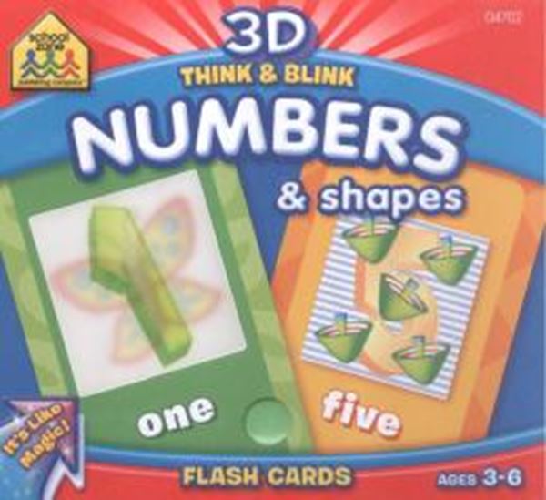 Picture of 3D THINK & BLINK NUMBERS & SHAPES - FLASH CARDS