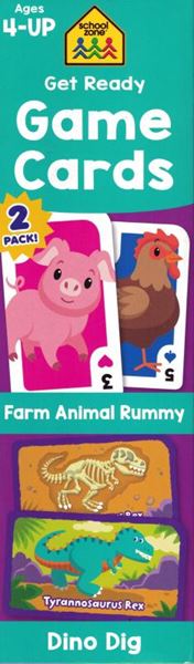 Picture of GET READY GAME CARDS FARM ANIMAL RUMMY & DINO DIG 2-PACK