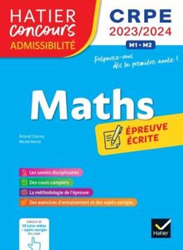 Imagem de MATHEMATIQUES - CRPE 2023-2024 - EPREUVE ECRITE D´ADMISSIBILITE