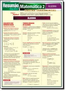 Imagem de RESUMAO - MATEMATICA 2 - ALGEBRA