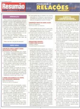 Imagem de RESUMAO - PSICOLOGIA 3 - RELACOES AMOROSAS