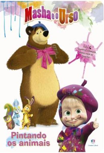 Picture of MASHA E O URSO - PINTANDO OS ANIMAIS - COM 4 QUEBRA-CABECAS PARA VOCE SE DIVERTIR!