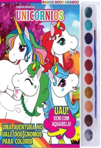 Picture of FLORESTA ENCANTADA UNICORNIOS VOL. 4 - LIVRO PARA PINTAR COM AQUARELA