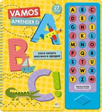 Imagem de VAMOS APRENDER O ABC - LIVRO SONORO E ESCREVA E APAGUE (CAPA AMARELA)