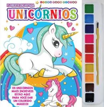 Imagem de FLORESTA ENCANTADA UNICORNIOS VOL. 6 - LIVRO PARA PINTAR COM AQUARELA - 6ª ED