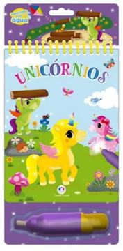 Imagem de COLORINDO COM AGUA - UNICORNIOS