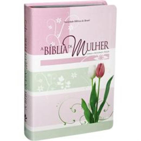 Picture of A BIBLIA DA MULHER - COURO BONDED TULIPAS TAMANHO MEDIO